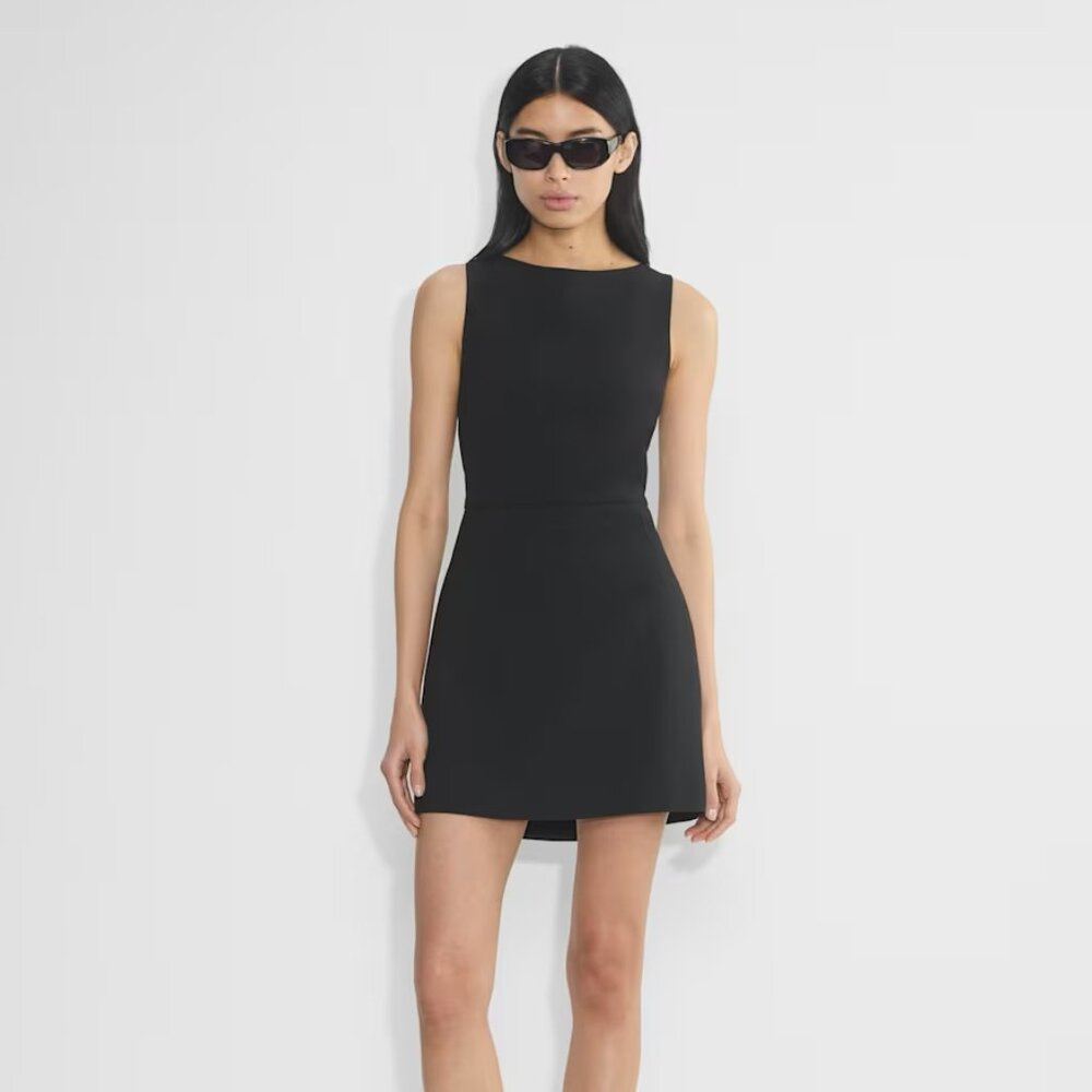Aritzia Babaton Bond Dress – Black, Size 2 | Fit & Flare, Pockets